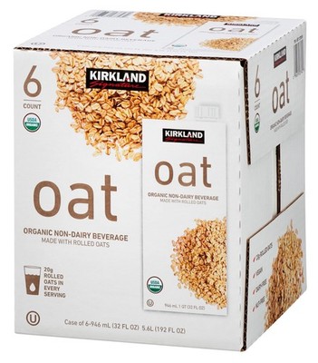 Kirkland Signature Organic Oat Beverage Non-Dairy 32 fl oz 6 Pack Case Vegan
