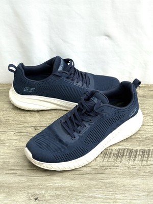 Skechers Bobs Squad Chaos Face Off Damen Sportschuhe Navy Freizeit Memory Foam UK 6