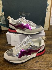 ORIGINAL RARE MULBERRY ZENAS DONNA MIRROR TRAINERS SHOES UK4 EU37 