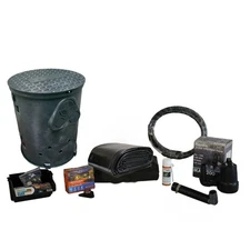 Savio Compact 1200GPH Pump PVC Pond Free Waterfall Kit 5' x 15' PVCPXSS4