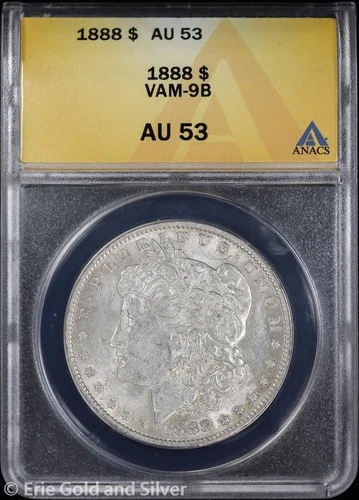 1888-P $1 Morgan Silver Dollar ANACS AU 53 | VAM-9B