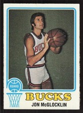 1973 TOPPS JON MCGLOCKLIN 123 VG-EX BASKETBALL MILWAUKEE BUCKS