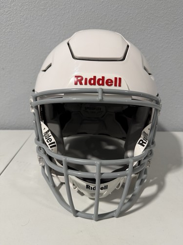 2025 Yth White Grey Facemask Riddell Speedflex Football Helmet Youth XL