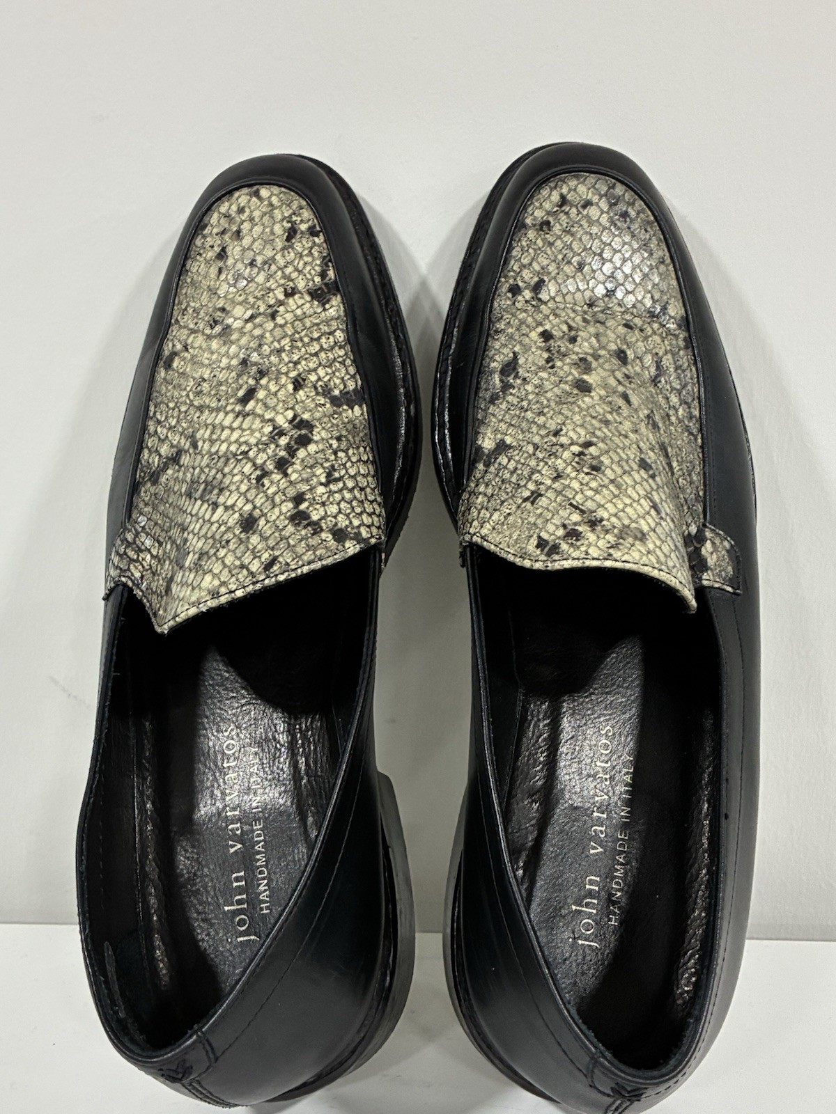 John Varvatos Leather Loafer with Python Size EU … - image 10
