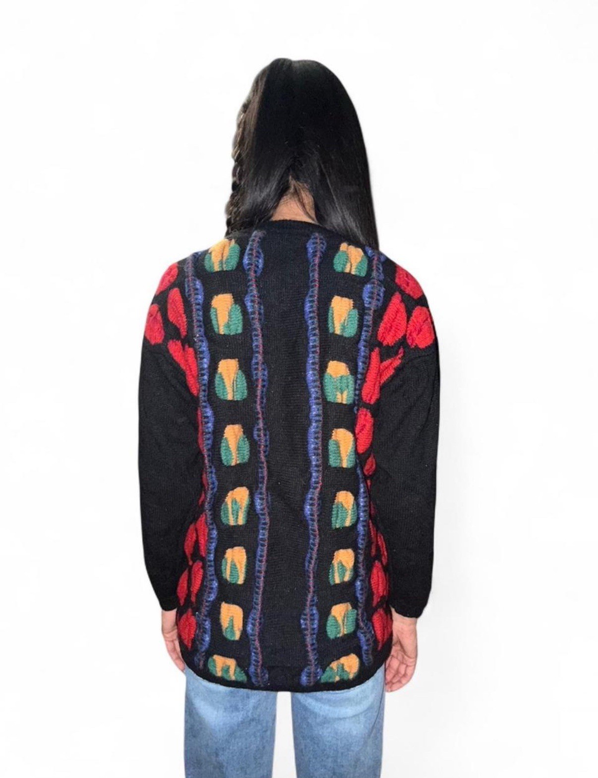 Tulchan Vintage Pullover Cardigan Sweater. 100percent Wool. Size S/M image 3