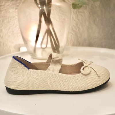 Rothy's The Bow Mary Jane in Conch K11 Excellent Girls Flat