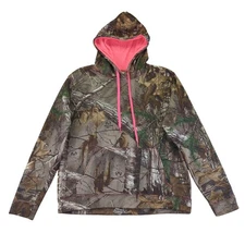 Realtree Camo Hoodie Pink Lined Hooded Sweatshirt Womens Medium Hunting