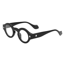 Sunglasses for Women Men, PC Retro Round Frame Sunglasses, Black