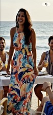 Tahari Maxi Dress Size 4 Long Easy Drape Excellent Condition