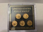 2016 - 5 x  1/10 oz $5 American Gold Eagle Coins Set in Display Case