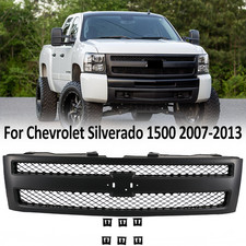 Matte Black Front Bumper Grille Grill For Chevrolet Silverado 1500 2007-2013