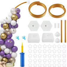 Bendable 8.2FT 5FT Balloon Arch Stand with Base Manual Pump Kit Party Decoration