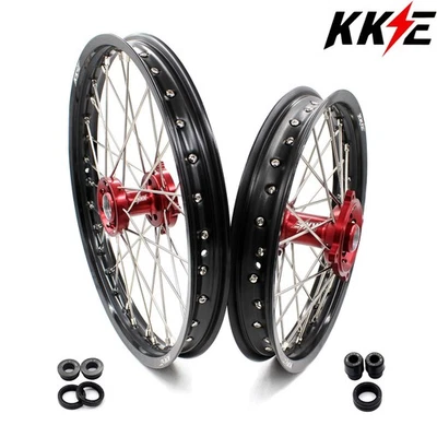 KKE CNC 19/16 Kid's Big Wheels Rims for HONDA CR80 1993-2002 CR85 2003-2008 Red - image 1 of 4