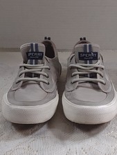 Sperry Unisex Boys Girls Soletide Sneaker Gray Size 3 Gently Used Classic Preppy