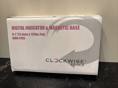 Clockwise Tools DIMR-0105 Dial Indicator Gage Gauge and Magnetic Base