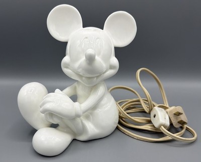 Walt Disney Mickey Mouse Night Light White Schmid Bone China with On/Off Cord