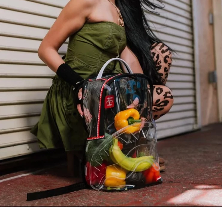 NUEVA Mochila Sprayground 100% Transparente Bolsa de Libros Grande Bolso Escolar Regalo Foto 2 de 4