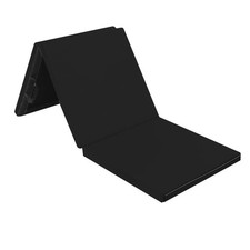 Folding Exercise Mat 6x2ft PU Leather with Carrying Handles for MMA Gymnastic