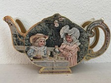 1983 B Shackman Co Inc Gold Metal Tea Set And Container Complete Set Perfect