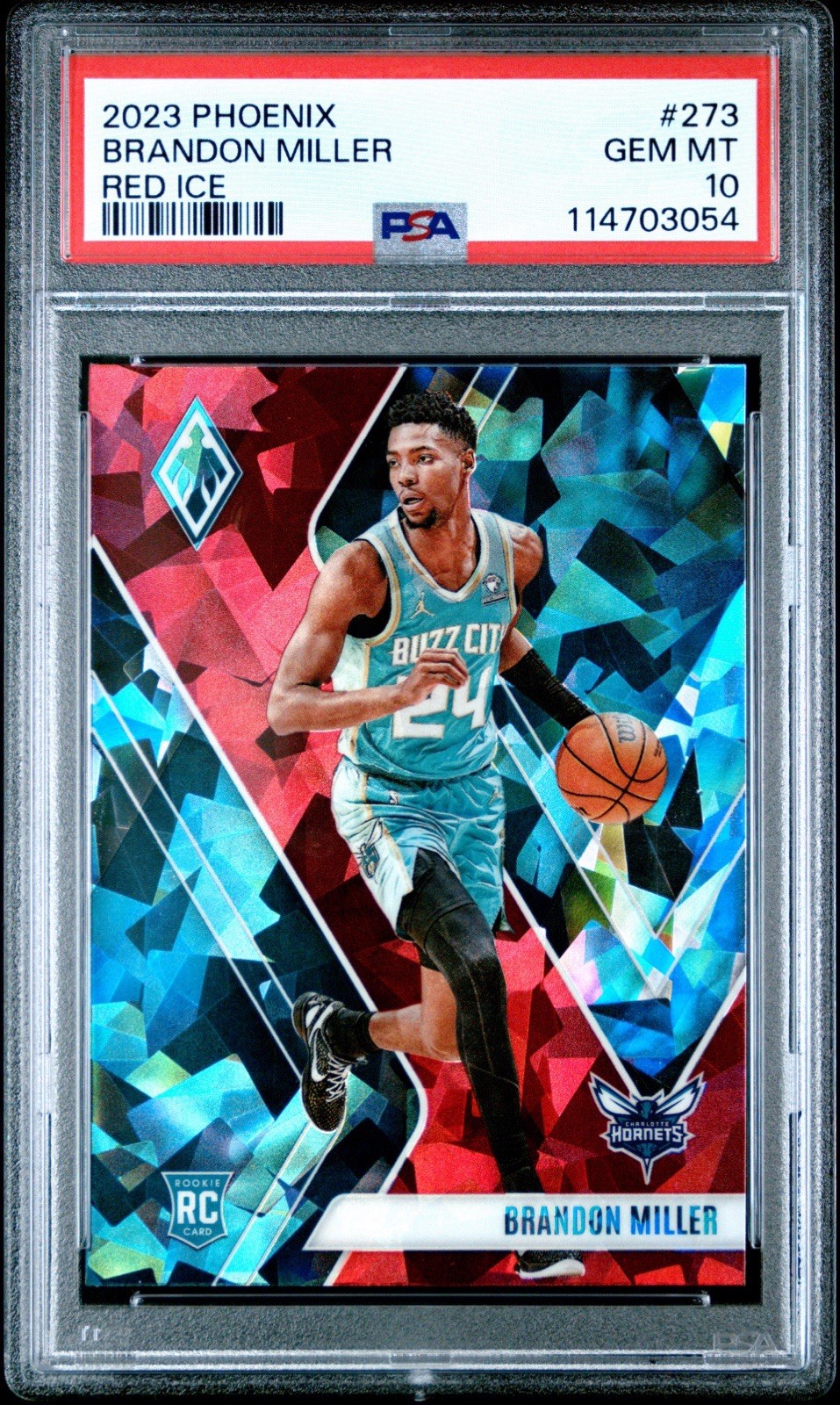 Brandon Miller Rookie Card 2023-24 Phoenix Red Ice #273 PSA 10