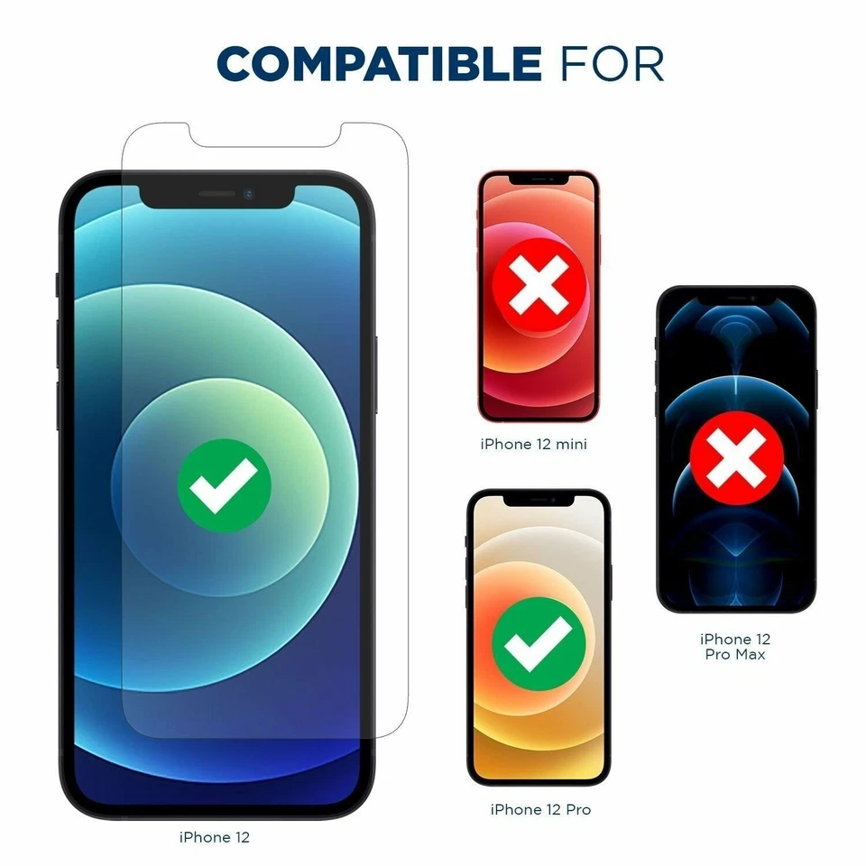 Tech Armor HD Clear Film Screen Protector for iPhone 12/12 Pro (6.1")  [4-Pack] - Image 2 of 4