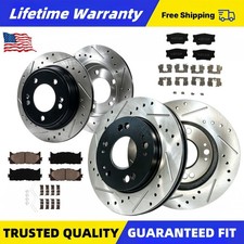 11.65 Front11.06 Rear Rotors Ceramic Brake Pads For 2008-2012 Toyota Avalon