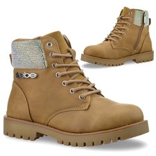 Girls Kids Zip Up Casual Winter Walking Hiking Outdoor Ankle Boots Shoes Size