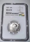 NGC MS-62 FH 1927-P Standing Liberty Quarter, Blazing, Full-Head, PQ specimen!