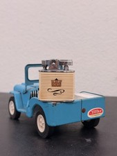 Vintage Japanese Petrol Oil Lighter Cream Enamel Gold Castle Emblem