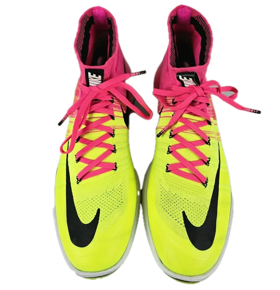 Zapatos de golf Nike Flyknit Elite rosa voltio negro amarillo para hombre talla 11 usados una vez usados en excelente estado Foto 2 de 4