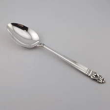 International Royal Danish Sterling Silver Oval Soup Dessert Spoon - No Monogram