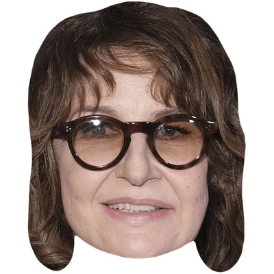 Valérie Lemercier (Sonnenbrille) Promi Maske, flaches Kartengesicht, Kostüm Maske