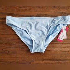 NEW XHILARATION Juniors Medium 4/6 blue hipster bikini bottom