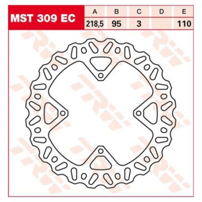 Bremsscheibe starr MST309EC Motorrad