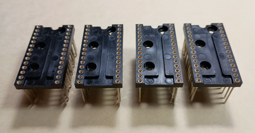 Qty 4: Quality Augat 28-Pin Wire Wrap Sockets Gold Plated Prototyping NOS Xlnt! - Picture 3 of 4