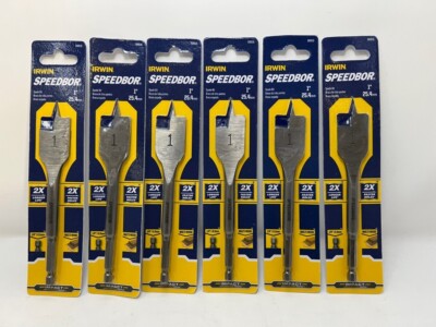 Lot of 6 - IRWIN SPEEDBOR Spade Wood Drill Bit 1'' X 6'' (88816)