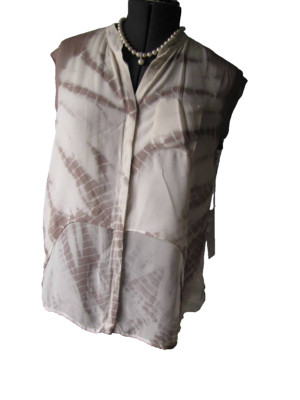 Young Fabulous & Broke Blouse Sleeveless Beige Top Blouse Size Medium New