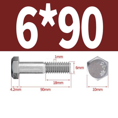 M6 M8 M10 M12 Part Threaded Hexagon Head Bolts Hex Screws A2-70 Stainless Steel - Picture 17 of 107