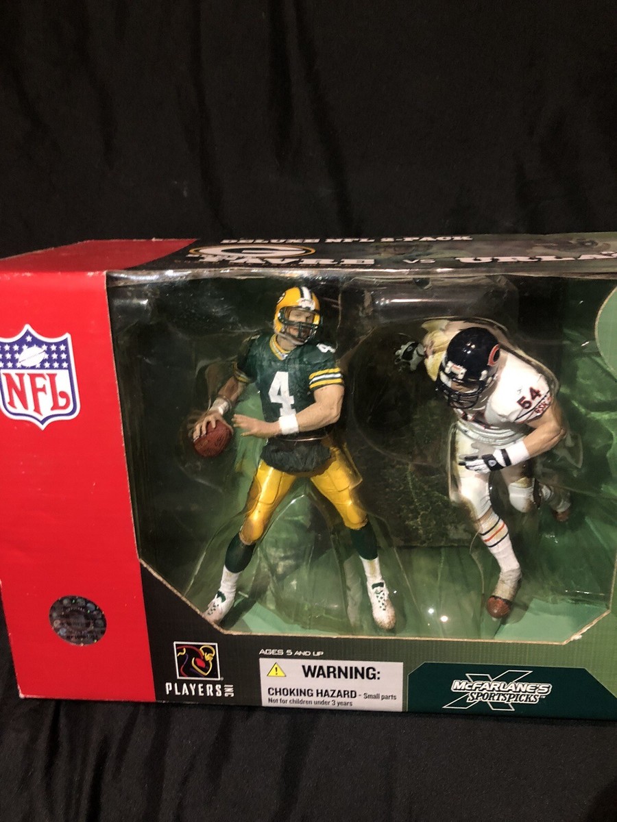 McFarlane Deluxe NFL 2-Pack Brett Favre (Packers) vs.Brian
