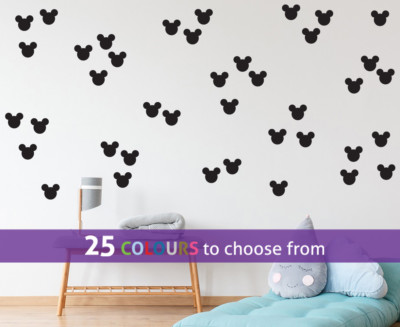 MICKEY MOUSE versch. Kopfformen Größen Packungen Wandbild Aufkleber Abziehbild Disney Kinderzimmer