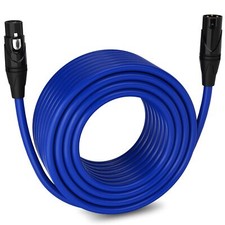 LyxPro Microphone 150 feet XLR Cable, Male to Female, 3 Pin Mic Cable, Blue