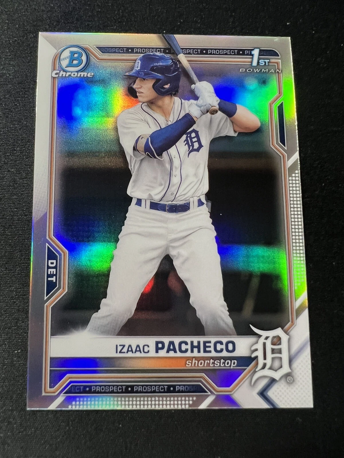 2021 1st Bowman Chrome Refractor Izaac Pacheco #BDC-46 Detroit Tigers