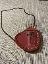 Disney Store Rare Evie Descendants Heart Tiara Crown Purse Cosplay Pleather