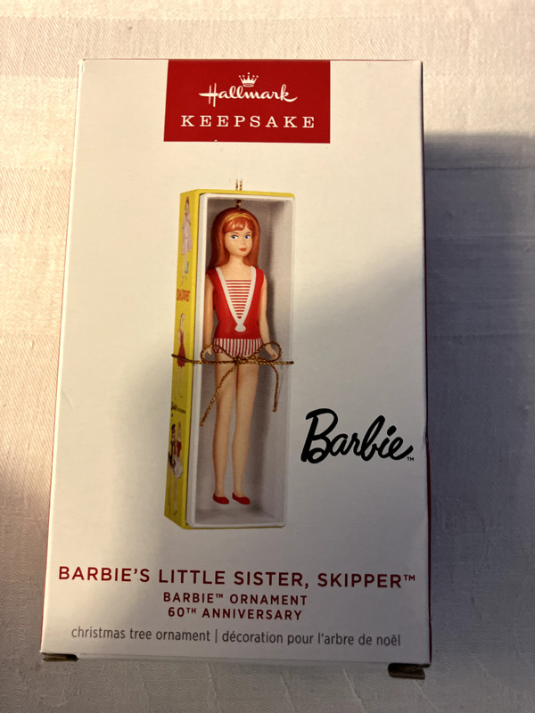 2024 Hallmark Ornament Barbie Barbie's Little Sister Skipper New