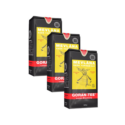 Goran Tee 3kg Mevlana Ceylon Schwarztee Luxus Mischung Premium Schwarz (3x1kg)