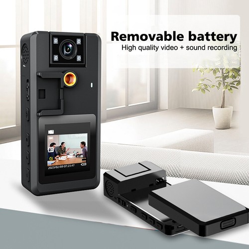 Mini Body Kamera HD 1080P Clip Audio Video Recorde 180° drehbar Infrarot Nacht - Bild 13 von 24
