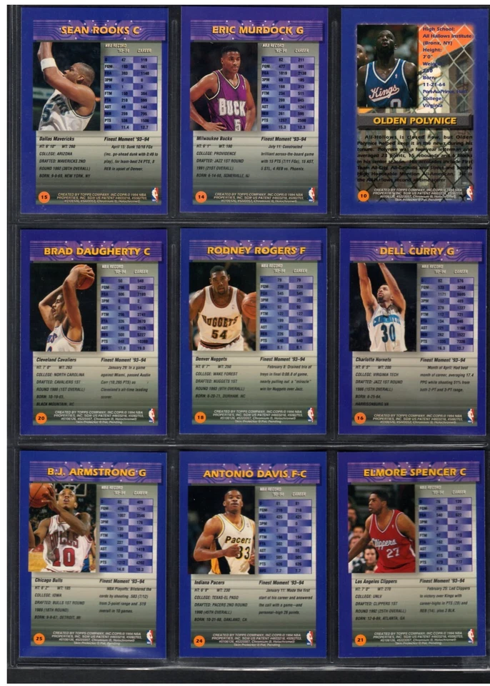 1994-95 Topps Finest Basketball Complete Your Set, Pick Cards REFRACTORS/INSERTS - Image 4 of 4