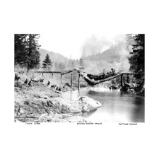 Vintage Train Scene Buster Keaton Movie Cottage Grove Framed Wall Art Print