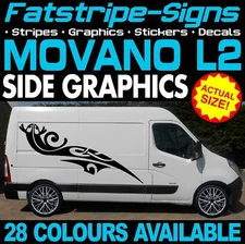 to fit VAUXHALL MOVANO L2 MWB GRAPHICS STICKERS STRIPES DECALS CAMPER VAN