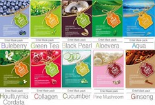    10 Premium Korean Facial Mask Sheet, Moisture Face Combo-Pack, Chemical Free